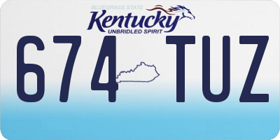 KY license plate 674TUZ