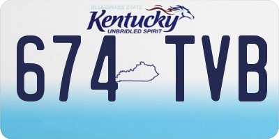 KY license plate 674TVB