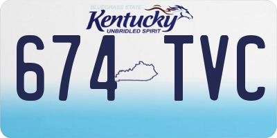 KY license plate 674TVC