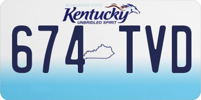 KY license plate 674TVD