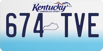 KY license plate 674TVE