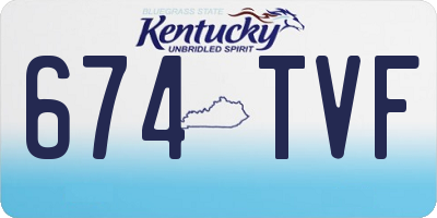 KY license plate 674TVF