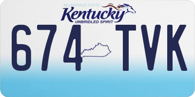 KY license plate 674TVK