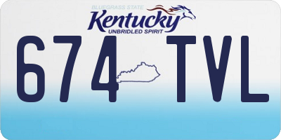 KY license plate 674TVL
