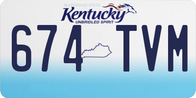 KY license plate 674TVM