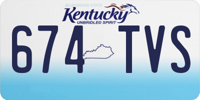KY license plate 674TVS