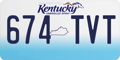 KY license plate 674TVT