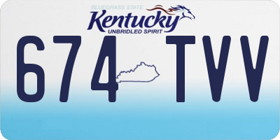 KY license plate 674TVV