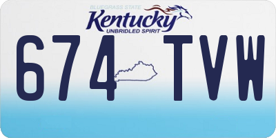 KY license plate 674TVW