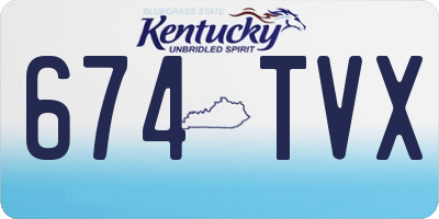 KY license plate 674TVX