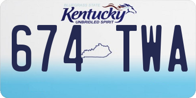 KY license plate 674TWA