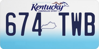 KY license plate 674TWB