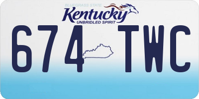 KY license plate 674TWC