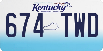 KY license plate 674TWD