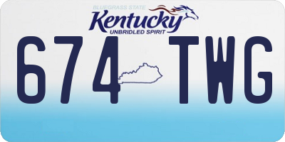 KY license plate 674TWG