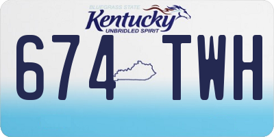 KY license plate 674TWH