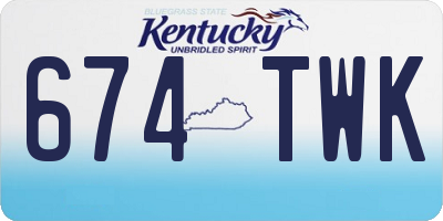 KY license plate 674TWK