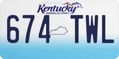 KY license plate 674TWL