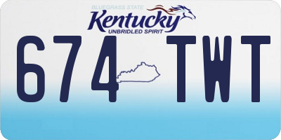 KY license plate 674TWT