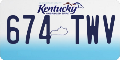 KY license plate 674TWV