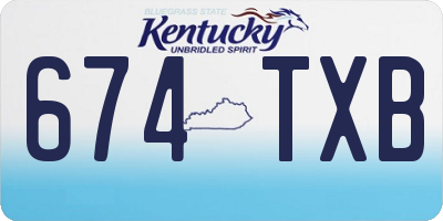 KY license plate 674TXB
