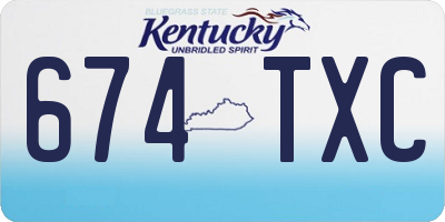 KY license plate 674TXC