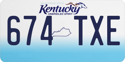 KY license plate 674TXE