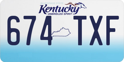 KY license plate 674TXF