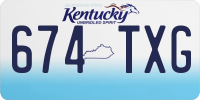 KY license plate 674TXG