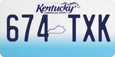 KY license plate 674TXK