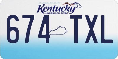 KY license plate 674TXL