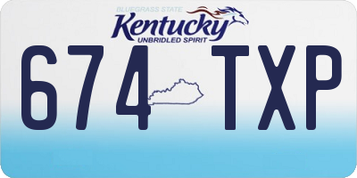 KY license plate 674TXP