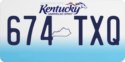 KY license plate 674TXQ