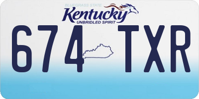 KY license plate 674TXR