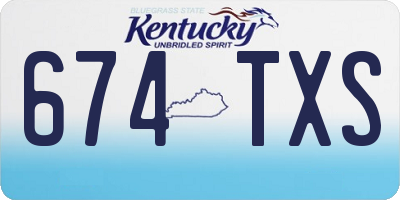 KY license plate 674TXS