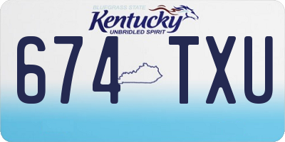 KY license plate 674TXU