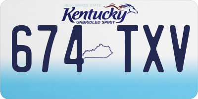 KY license plate 674TXV