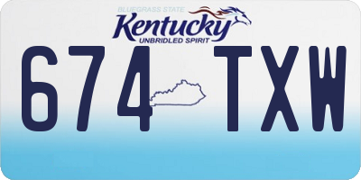 KY license plate 674TXW