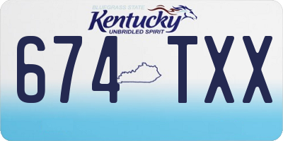 KY license plate 674TXX