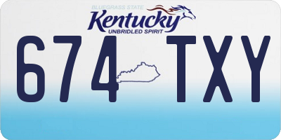 KY license plate 674TXY