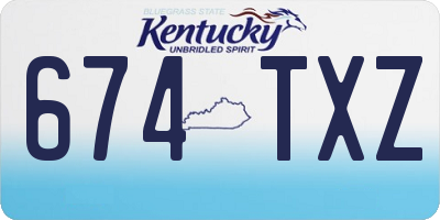 KY license plate 674TXZ