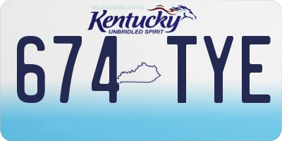 KY license plate 674TYE