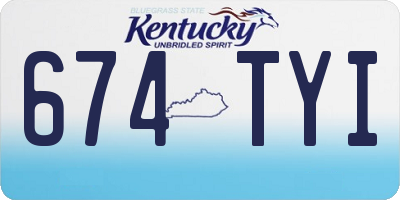 KY license plate 674TYI