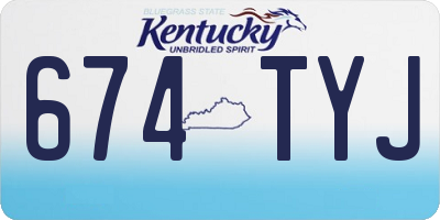 KY license plate 674TYJ
