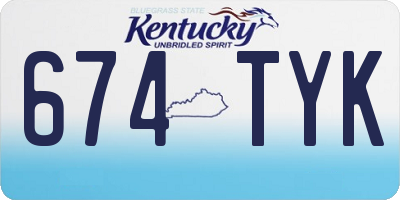 KY license plate 674TYK