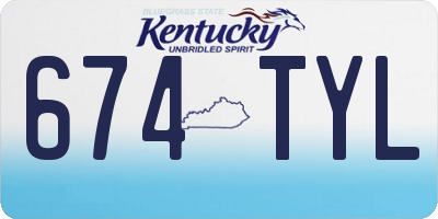 KY license plate 674TYL