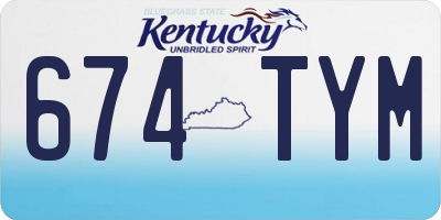 KY license plate 674TYM