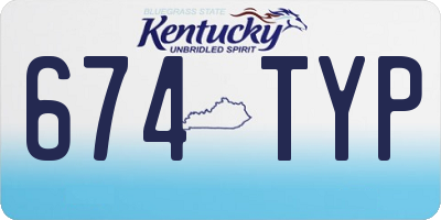 KY license plate 674TYP