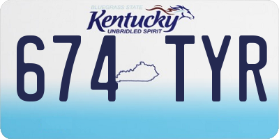 KY license plate 674TYR