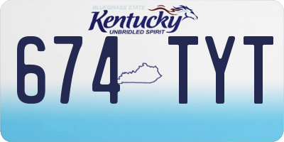 KY license plate 674TYT